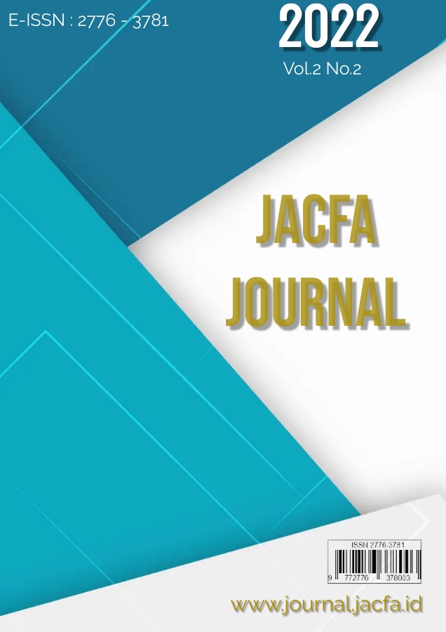 					View Vol. 2 No. 2 (2022): Journal Advancement Center for Finance and Accounting 
				