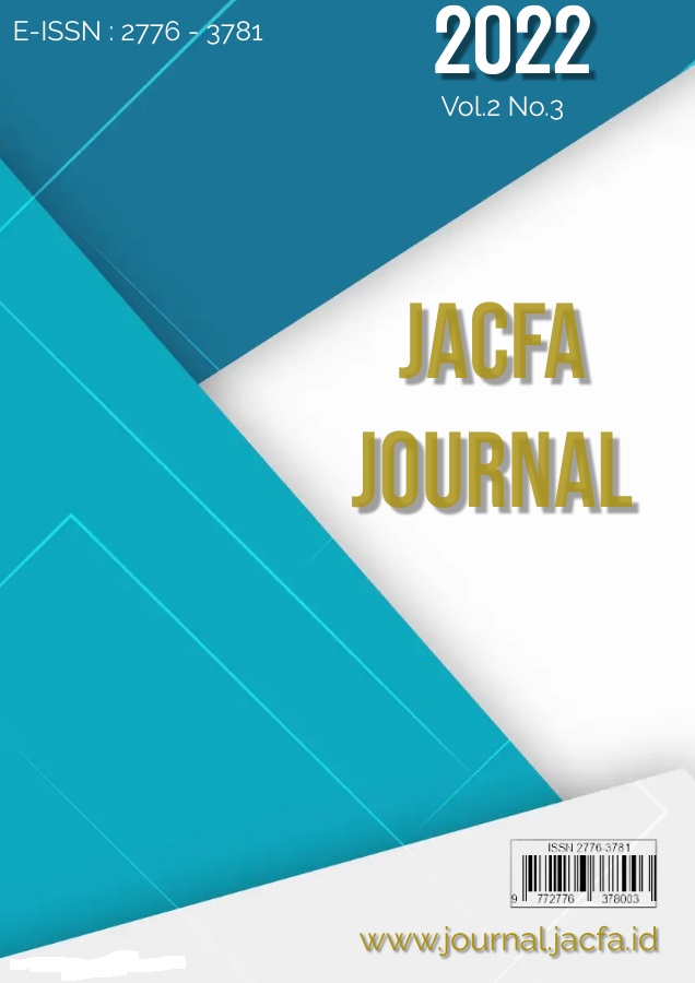 					View Vol. 2 No. 03 (2022): Journal Advancement Center for Finance and Accounting
				